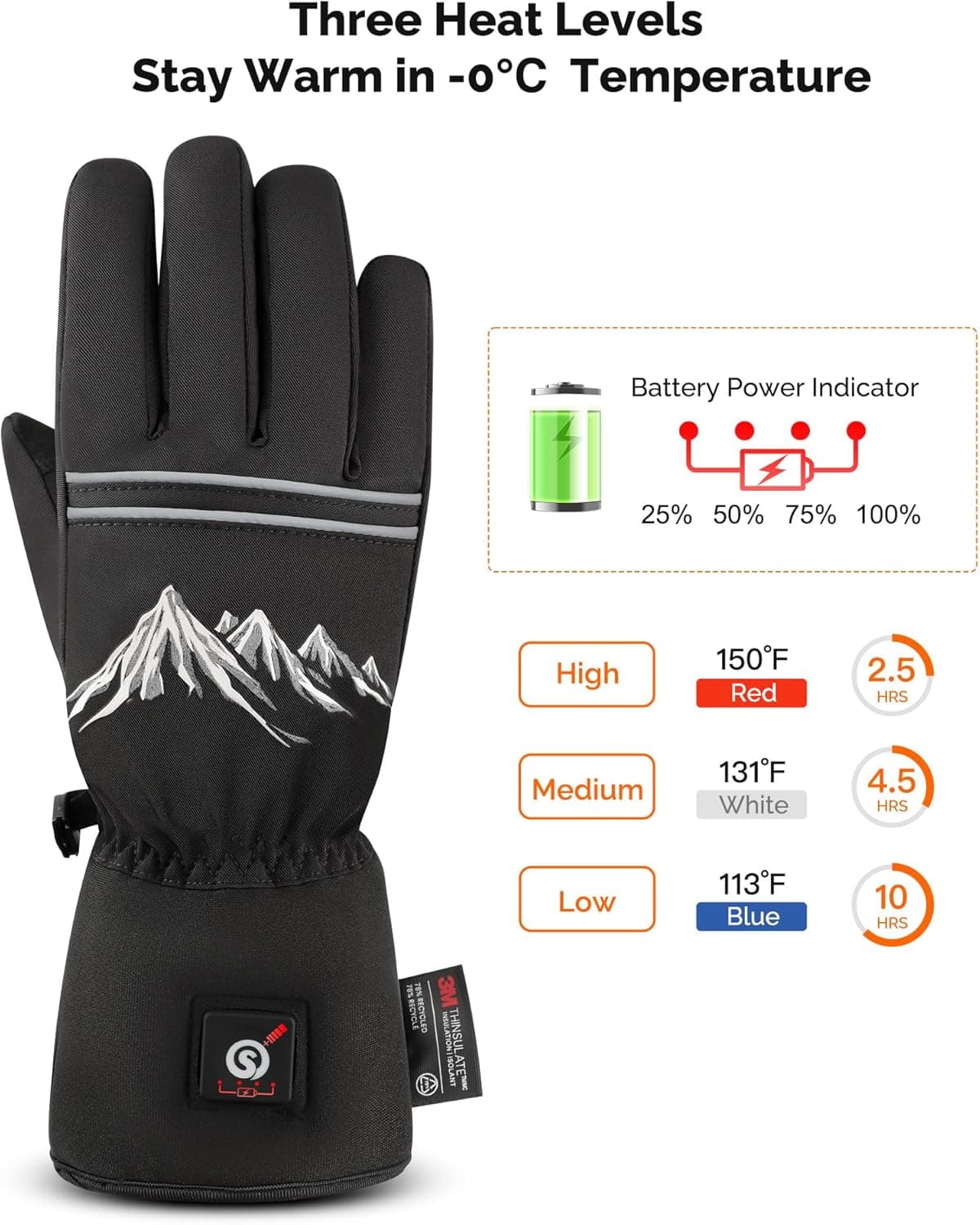 Rechargeable Heated Gloves view 2